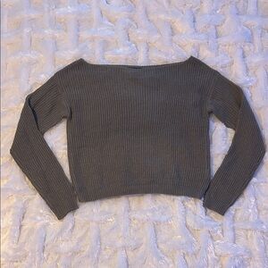 Urban Heritage Green Off-Shoulder Sweater